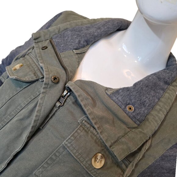 O'NEILL Olive Green Cargo Jacket Military Style sz M - Picture 4 of 9